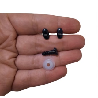 10 Olhos=5 Pares Olho Fuça Oval 9x6mm Preto Amigurumi Artesanato em Oferta na Shopee