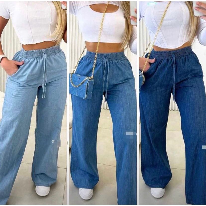 Calça Pantalona jeans
