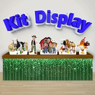 Kit 5 Displays De Mesa Festa Decoração Infantil Fazendinha Zenon em Oferta na Shopee