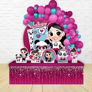 Kit Festa Painel Redondo Decoração Luluca 1,50 Diâmetro