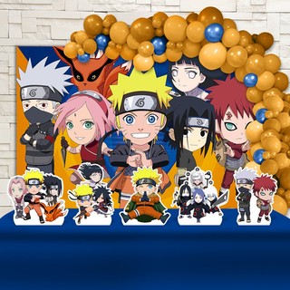 Kit Ouro Festa Aniversário Naruto Cute Decoração Cenários em Oferta na Shopee