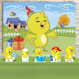 Festa Aniversário Pintinho Amarelinho Decoração Kit Prata
