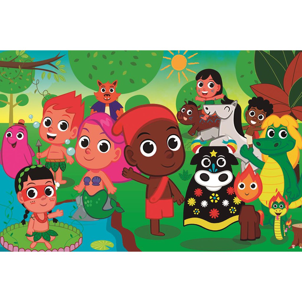 Painel Festa Infantil Decoração Turma do Folclore 1,00x0,65