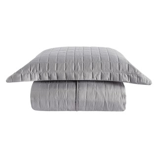 Cobre Leito Colcha Solteiro com Porta Travesseiro Matelassê Percal 300 fios Basic Cinza em Oferta na Shopee