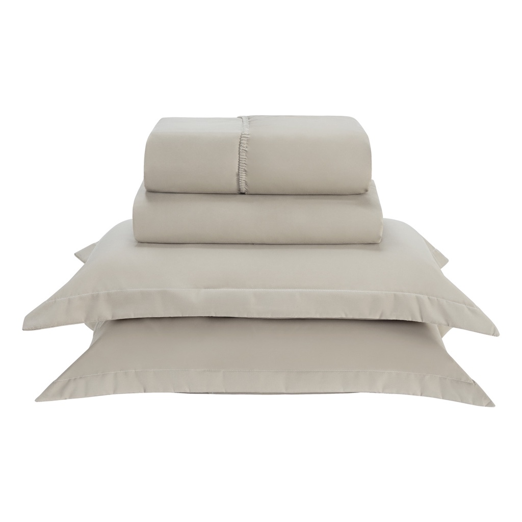 Jogo de Lençol Cama Casal 4 Peças Basic Aba Americana MicroPercal 400 Fios Luxo Premium
