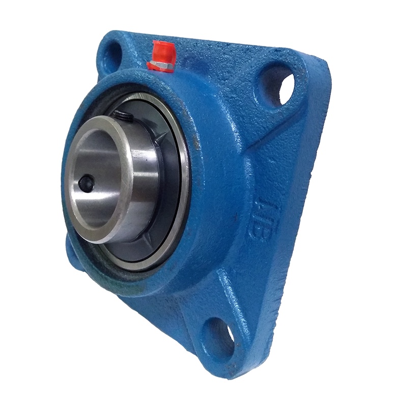 01 Mancal Flangeado Quadrado com Rolamento UCF 206 Para Eixo de 30mm