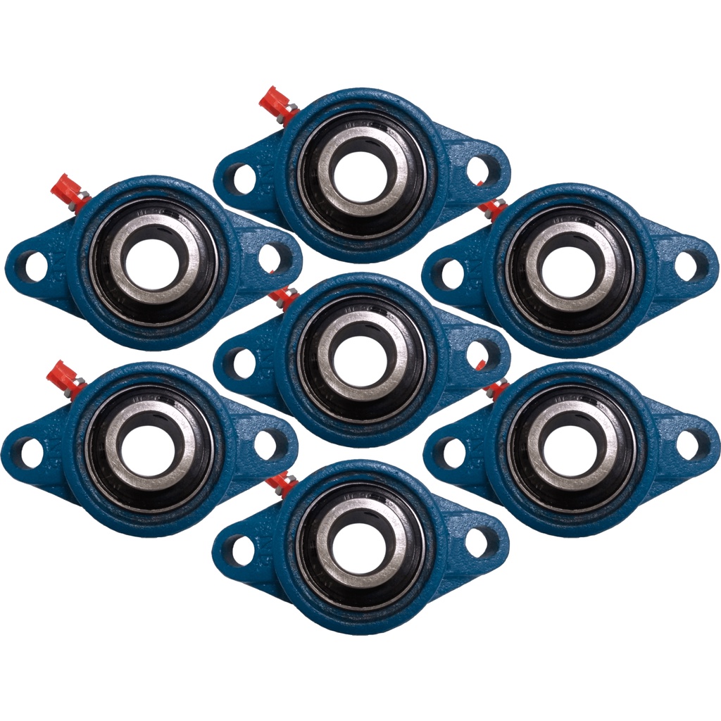 07 Kits Mancal Flangeado com Rolamento UCFL 204 Para Eixo de 20mm
