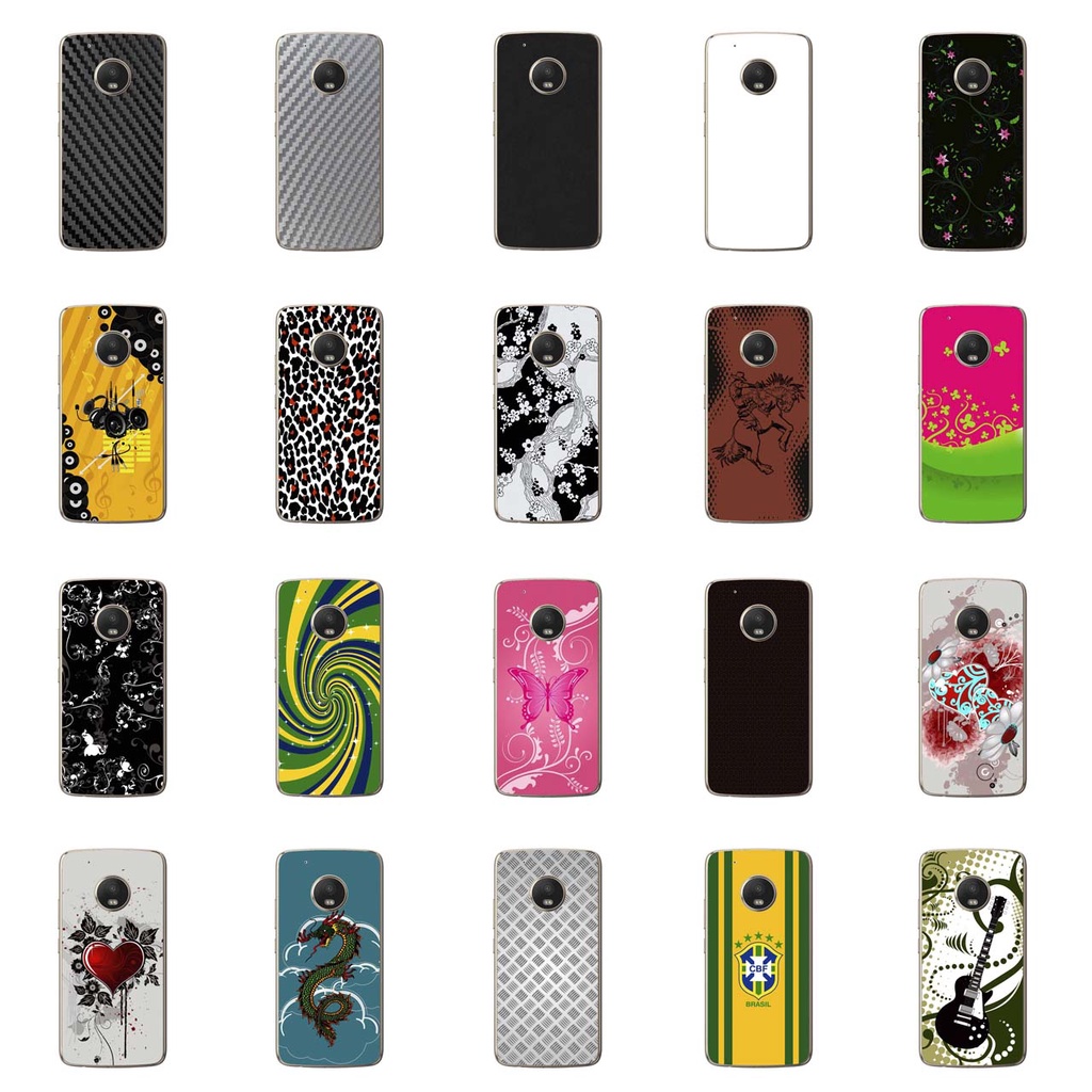 Capa Adesivo Skin349 a 368 Verso Para Motorola Moto G5 Plus
