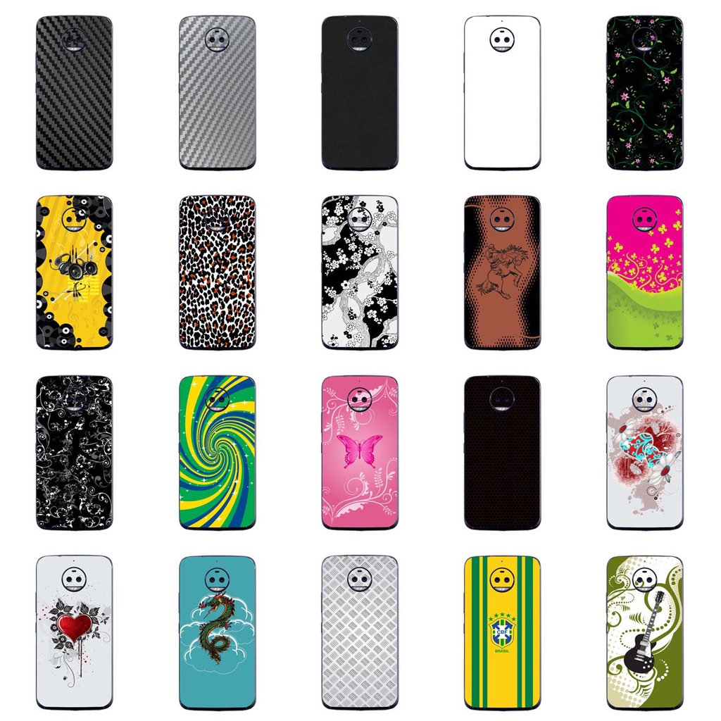 Capa Adesivo Skin349 a 368 Verso Para Moto G5s Plus Xt1802