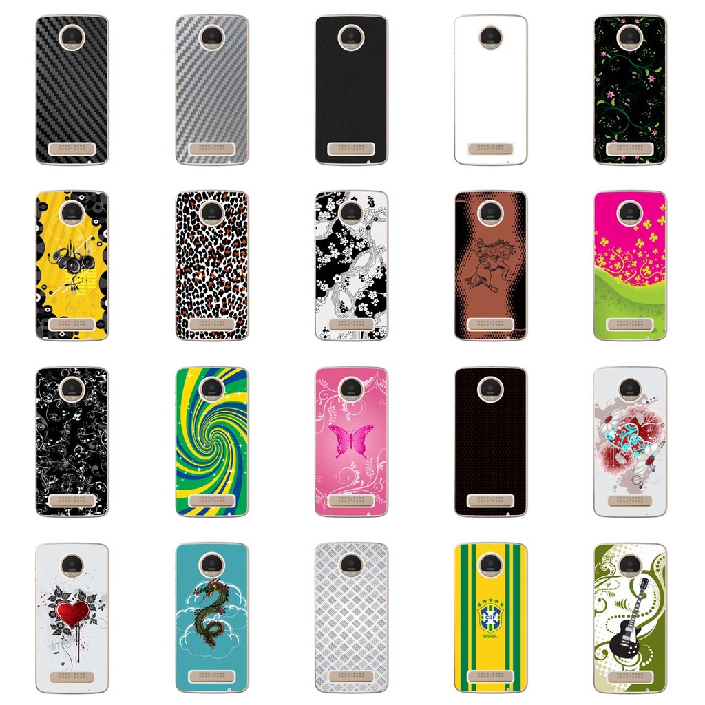 Capa Adesivo Skin349 a 368 Verso Para Motorola Moto Z Play