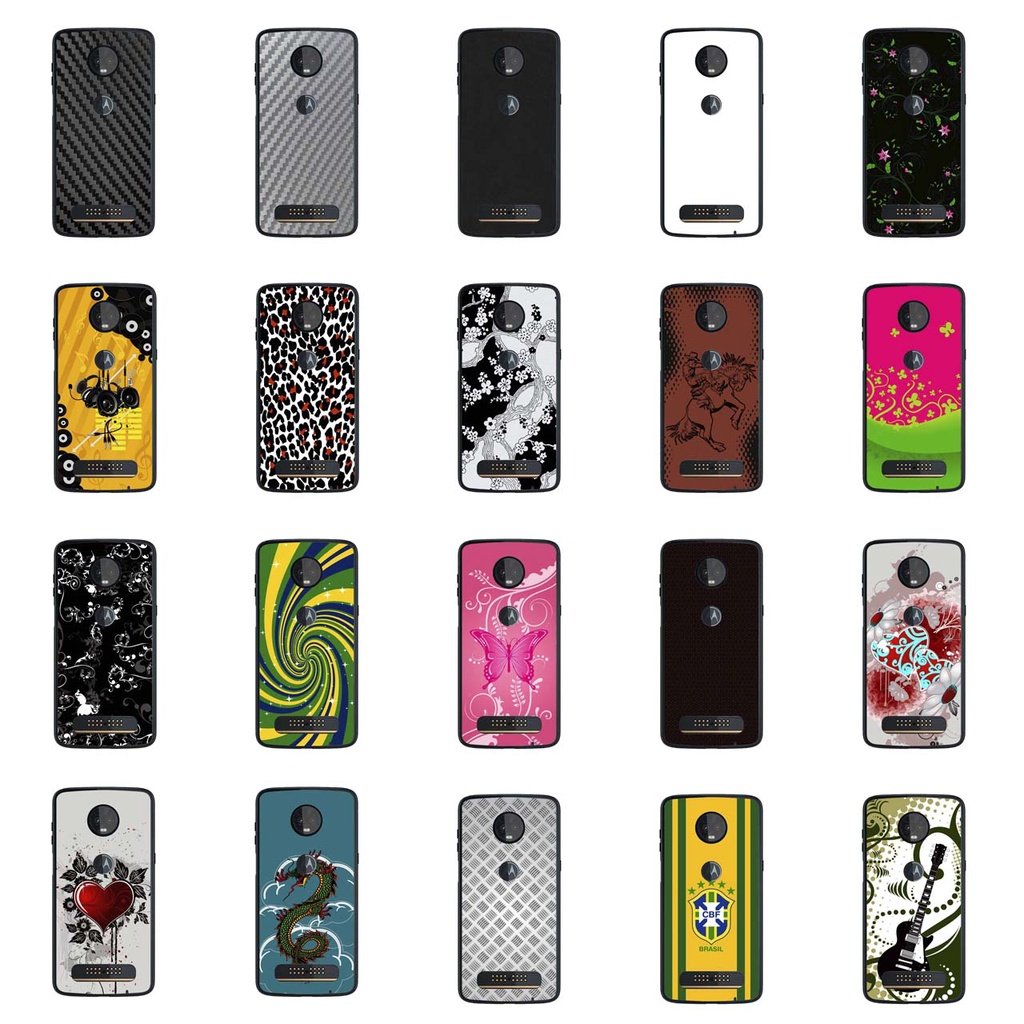 Capa Adesivo Skin349 a 368 Verso Para Motorola Moto Z3 Play