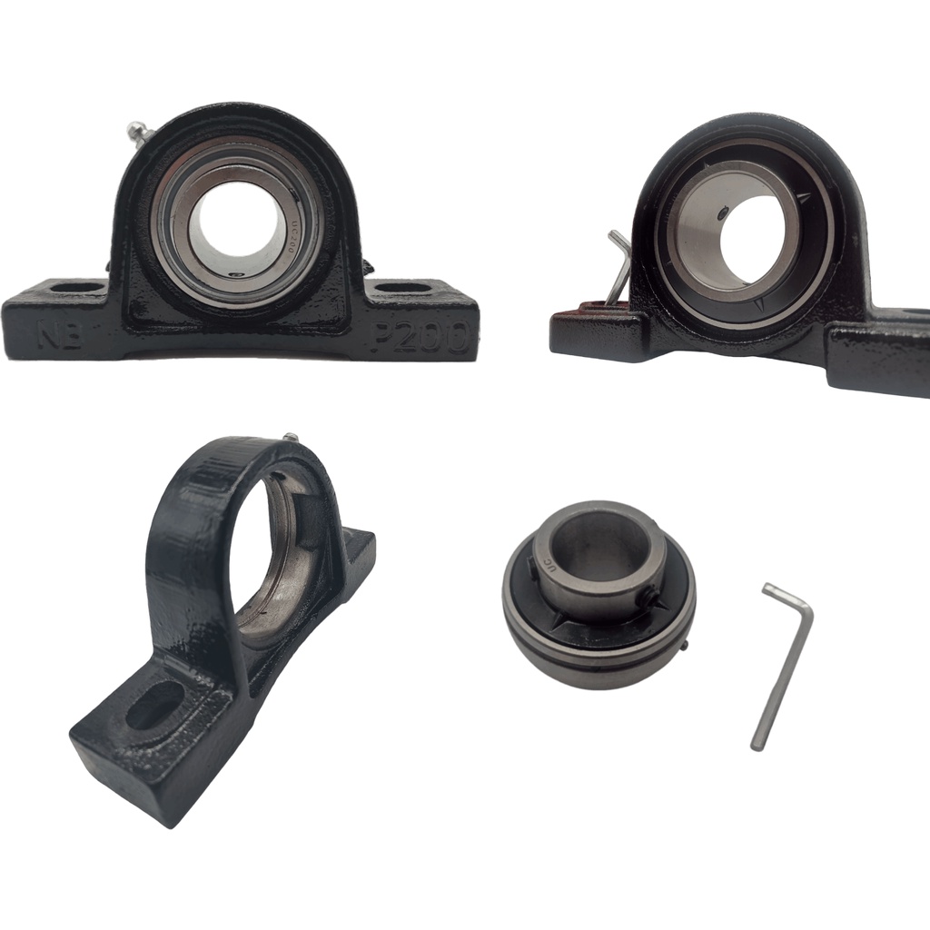 01 Kit Mancal Pedestal com Rolamento UCP 209 Para Eixo de 45mm