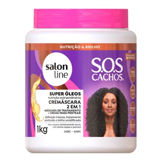 Cremáscara 2 em 1 SOS Cachos Super Óleos Salon Line 1kg