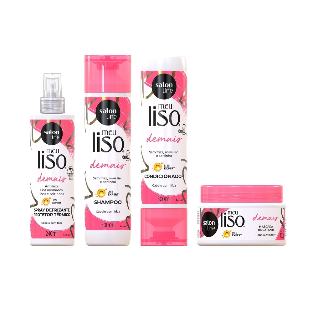 Kit Meu Liso Demais com Spray Defrizante Protetor Térmico