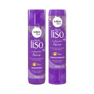 Kit Shampoo e Condicionador Matizador Meu Liso | Salon Line
