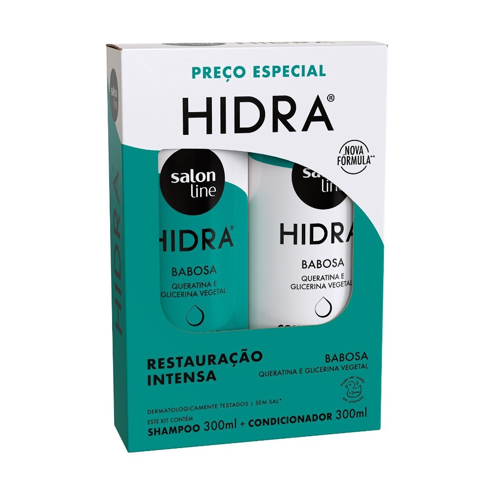 Kit Shampoo e Condicionador Hidra Restauração Intensa Salon Line 300ml
