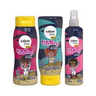 Kit Kids Shampoo + Condicionador + Spray #Todecachinho Salon Line