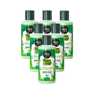 Caixa com 6 unidades de Shampoo Maria Natureza Reconstrução Reparadora Salon Line 250ml