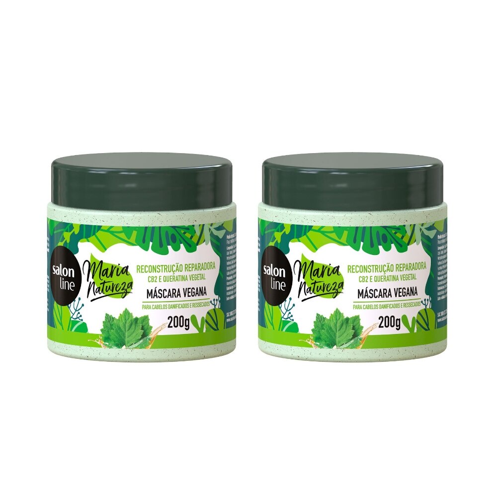 Kit com 2 Máscaras Maria Natureza Reconstrução Reparadora Salon Line