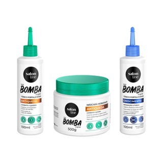 Kit com Máscara de Hidratação + 2 Tônicos Antiqueda e Crescimento Acelerado Salon Line