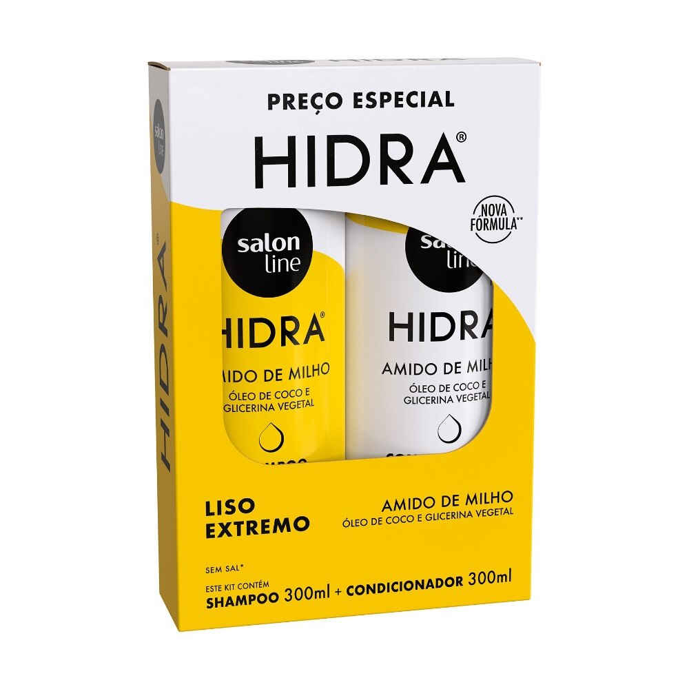 Kit Shampoo + Condicionador Hidra Amido de Milho Salon Line 300ml