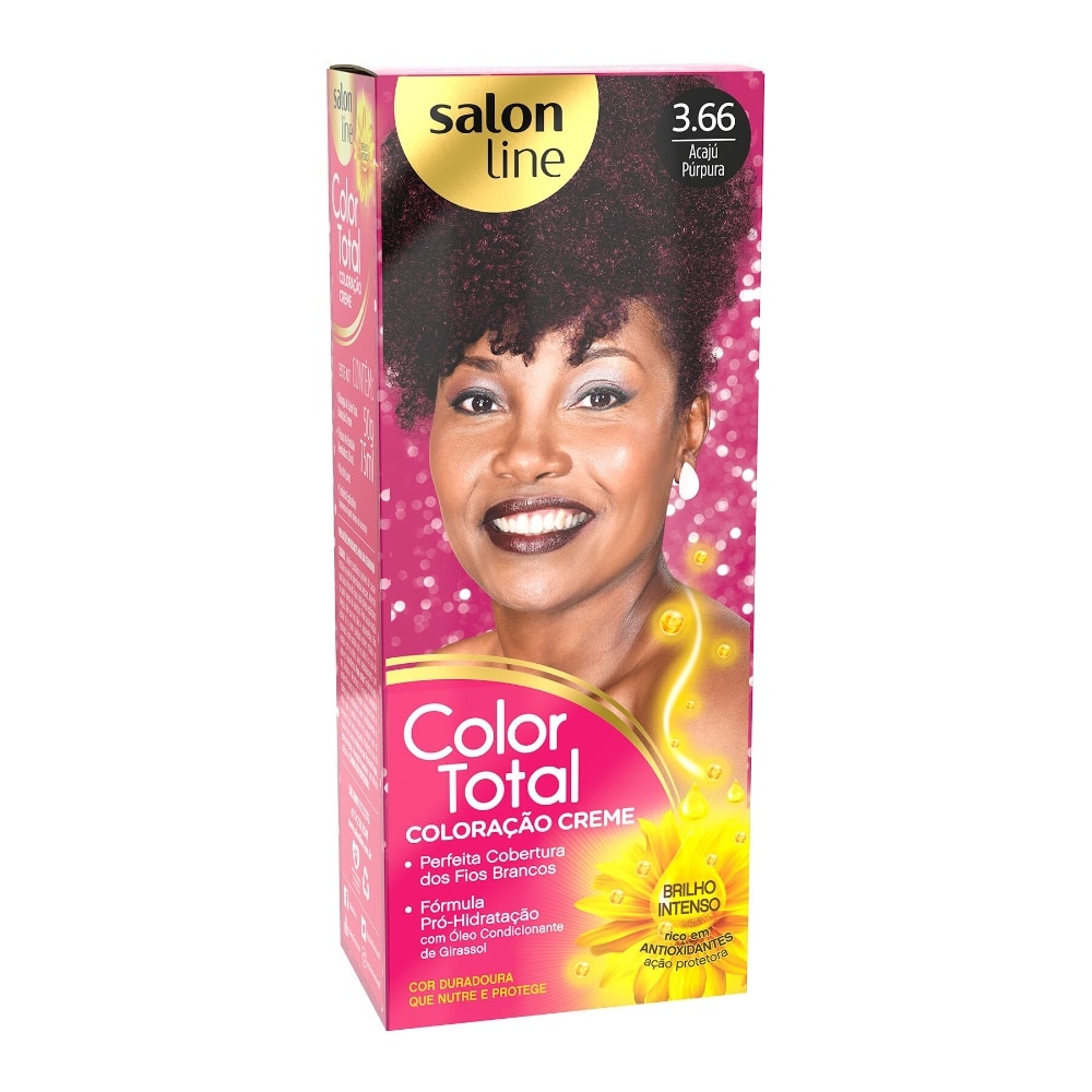 Tinta de Cabelo Acaju Purpura 3.66 - Coloração Color Total