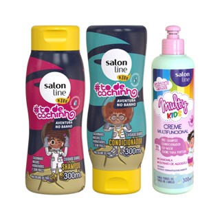 Kit #todecachinho Kids com Creme Multifuncional Multy Kids Salon Line