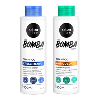 Kit Shampoos SOS Bomba Original Crescimento + Antiqueda Salon Line 300ml