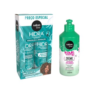 Kit Hidra Cachos Ultra Definidos + Creme Definição Prolongada #todecacho Salon Line