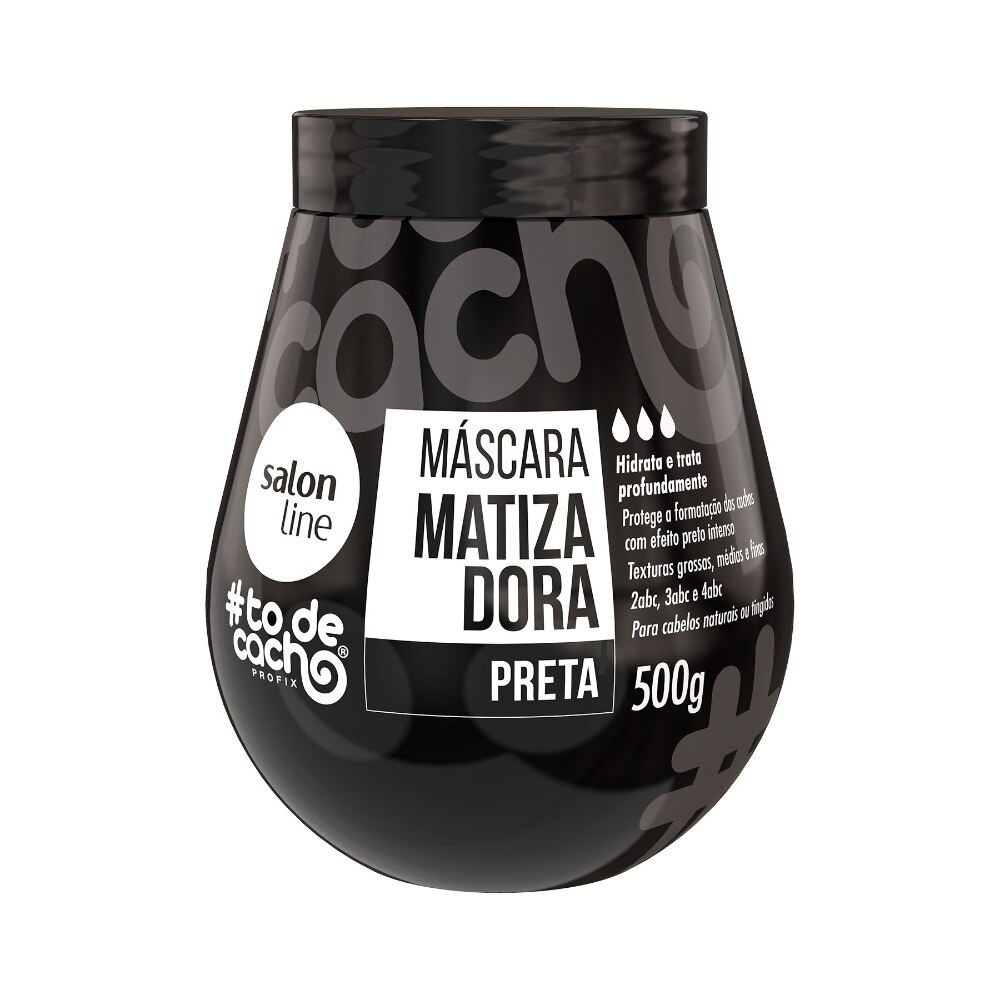 Máscara Matizadora #todecacho Preta 500g