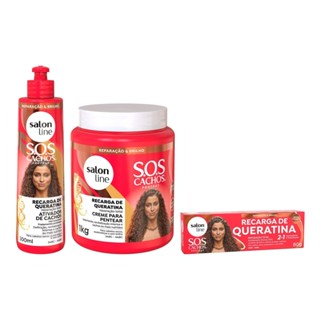 Kit completo SOS Cachos Recarga de Queratina
