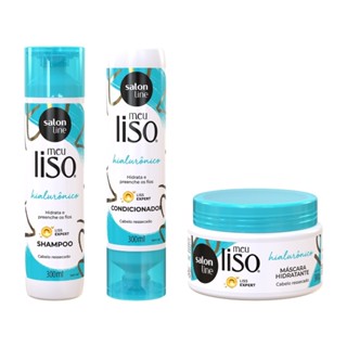 Kit Meu Liso Shampoo + Condicionador + Máscara SPA Capilar Ácido Hialurônico