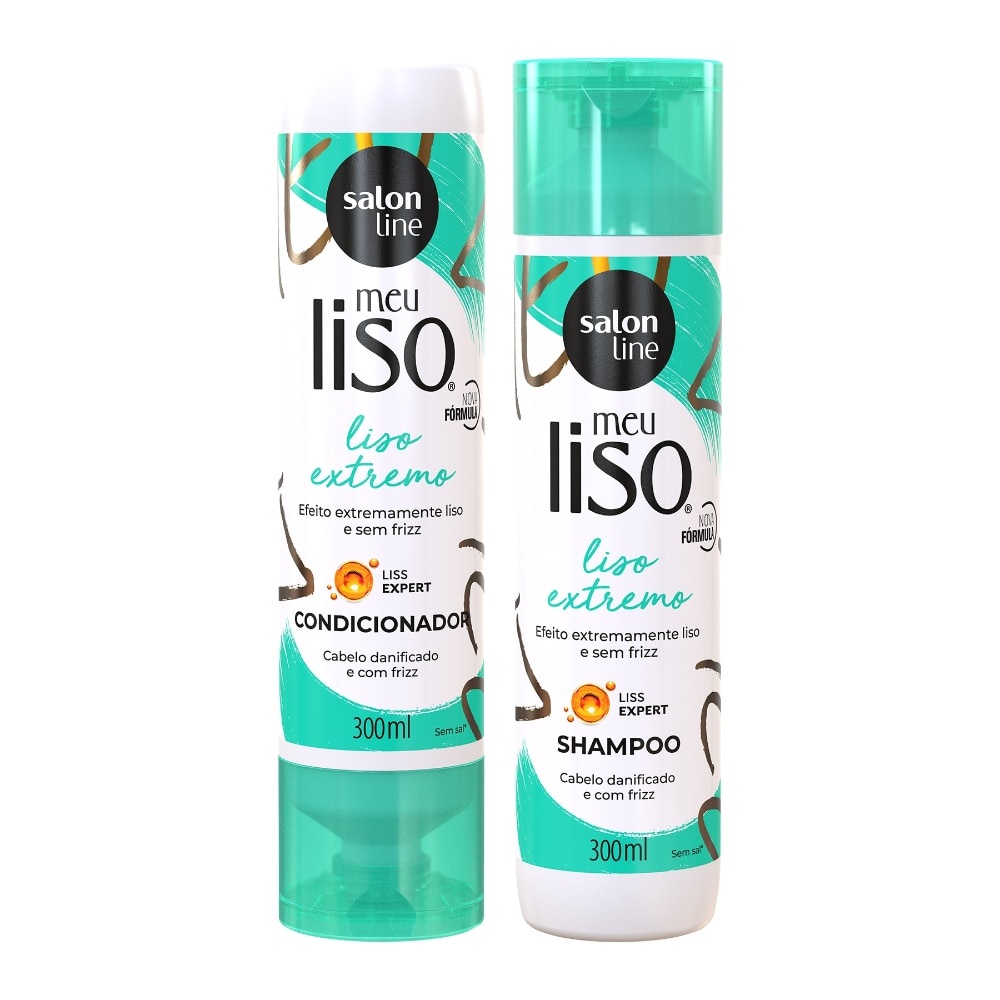 Kit Shampoo e Condicionador Meu Liso Extremo Salon Line