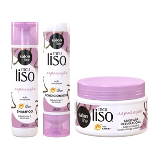 Kit Meu Liso Muito+Longo com Máscara de hidratação Salon Line