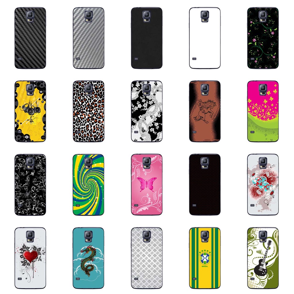 Capa Adesivo Skin349 a 368 Verso Para Galaxy S5 New Edition