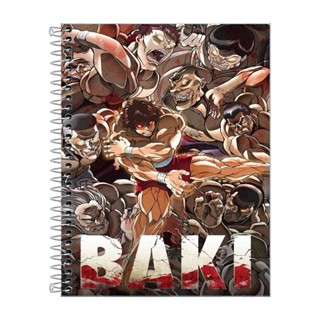 Caderno Baki Hanma Capa Dura 80 Folhas 1 Matéria