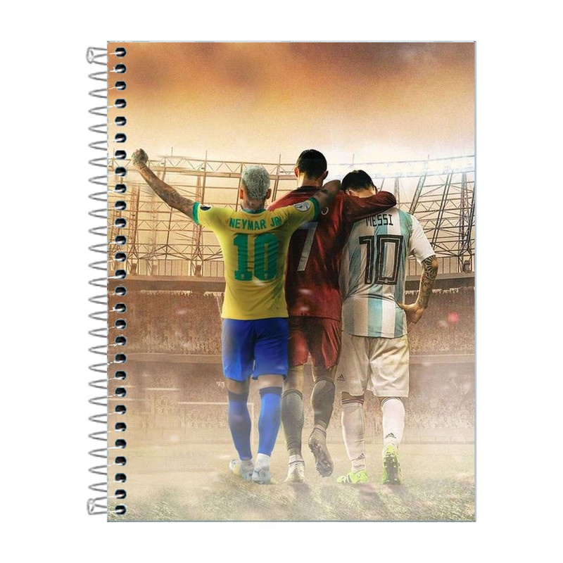 Caderno Futebol Capa Dura 10 Matérias 160 Folhas