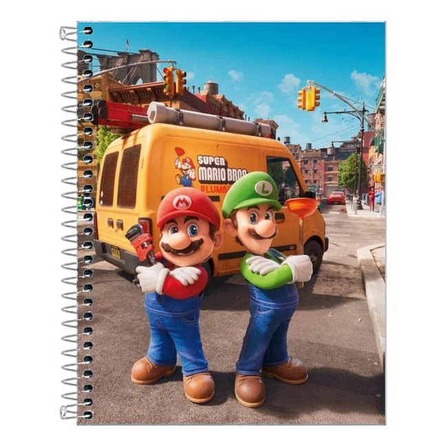 Caderno Super Mario Capa Dura 80 Folhas 1 Matéria em Oferta na Shopee