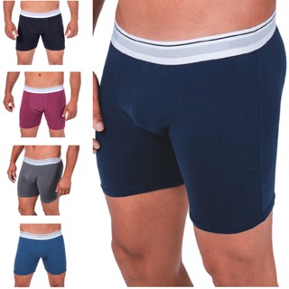 Kit C/10 Cueca Boxer ALGODAO Masculino LONG LEG Box malha Revenda