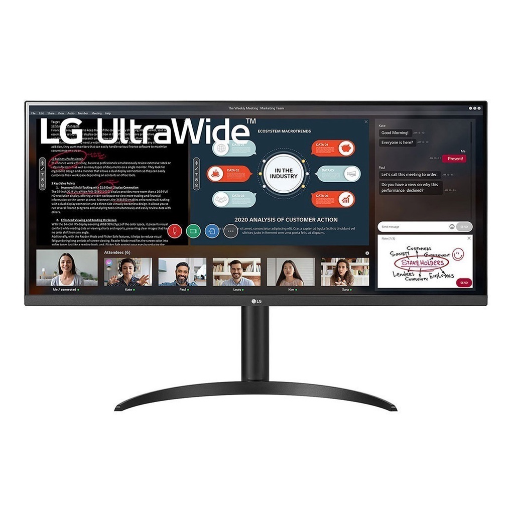 Monitor gamer LG UltraWide 34WP550 LCD 34" preto 100V/240V