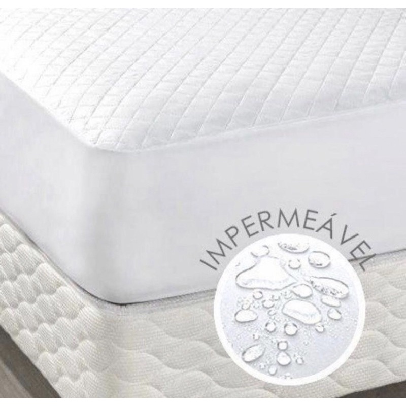 Protetor De Cama Impermeável Box Capa De Colchão, Solteiro, Casal, Queen, King, Mini berço em Oferta na Shopee