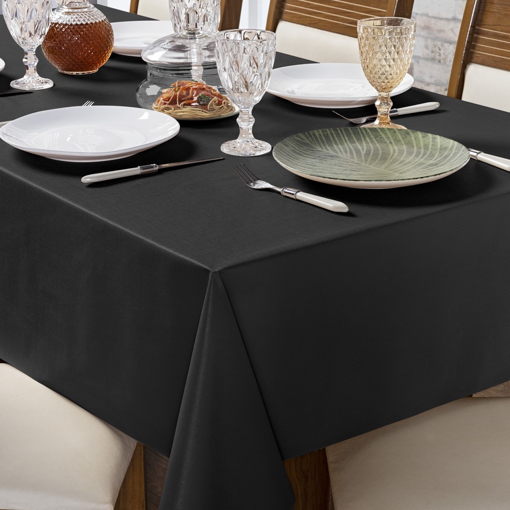 Toalha de Mesa 6 Lugares Térmica Impermeável 1,40 m x 2,00 m Preto em Oferta na Shopee