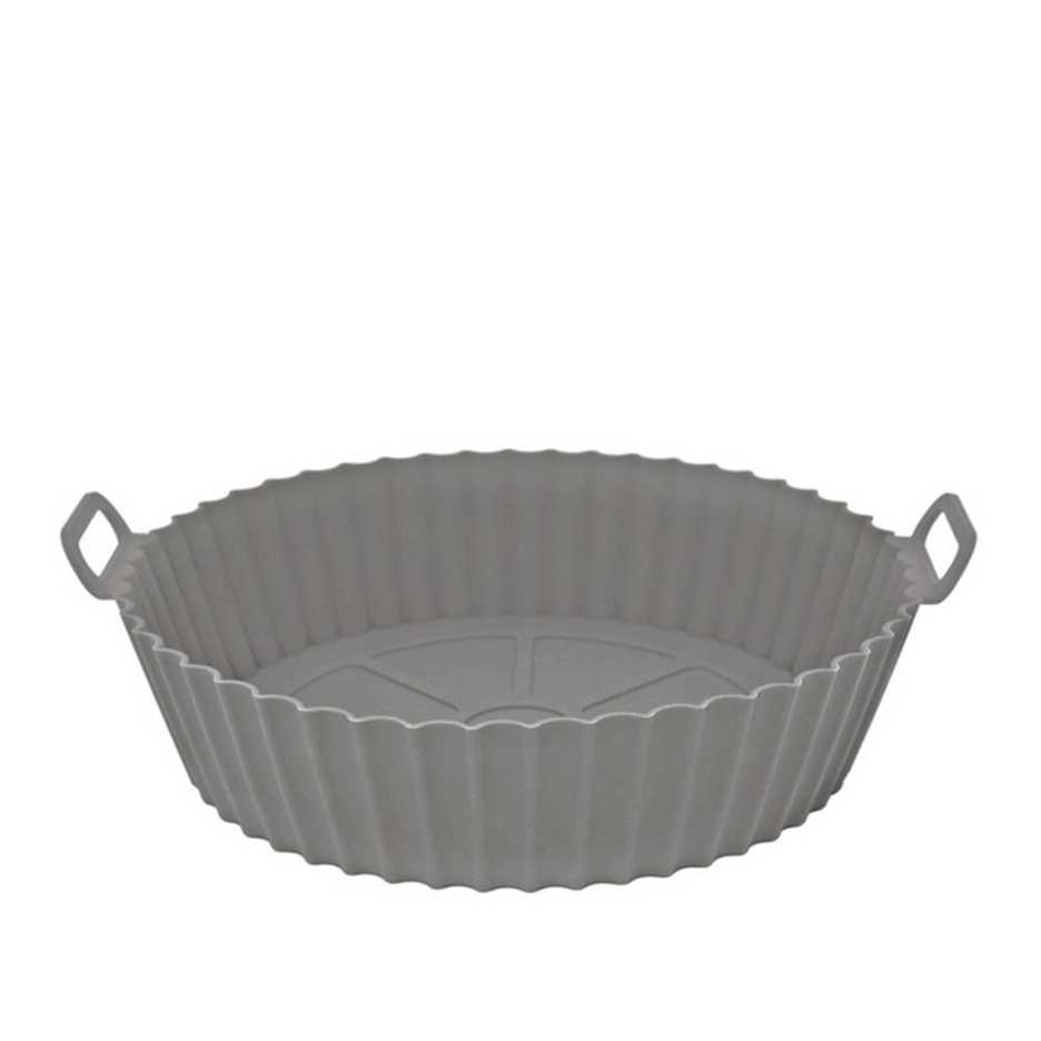 SILICONE - PANELA P/ AIR FRYER CINZA Ø20 X 6 CM