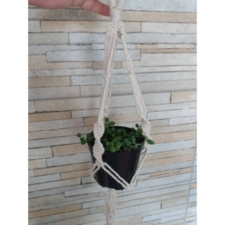 Suporte para vasos em macramé 45cm (Suporte para vasos pequenos - Hanger plant) em Oferta na Shopee
