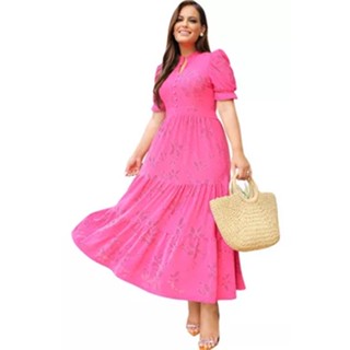 Vestido Longo Festa Casamento Malha Lese