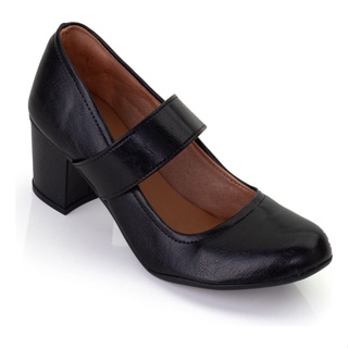 Sapato Feminino Boneca De Dança Salto Baixo Quadrado Bloco Confort em Oferta na Shopee