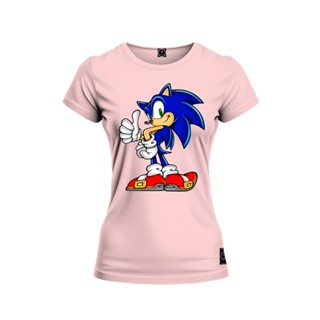 Baby Look Premium Estampada 100% algodão Premium Sonic