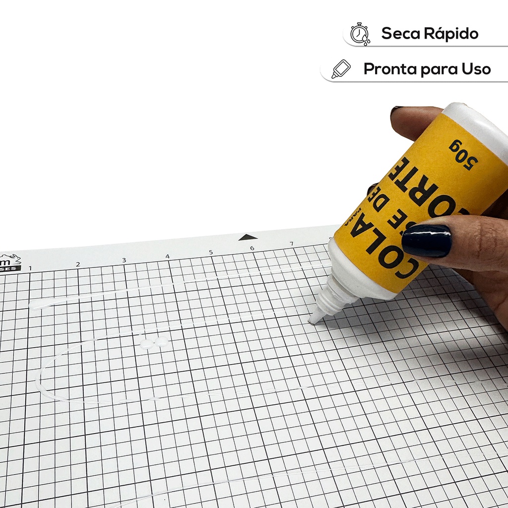 Cola para Base de Corte Silhouette e ScanNCut - Permanente - Secagem Rápida - Reposição - 50g