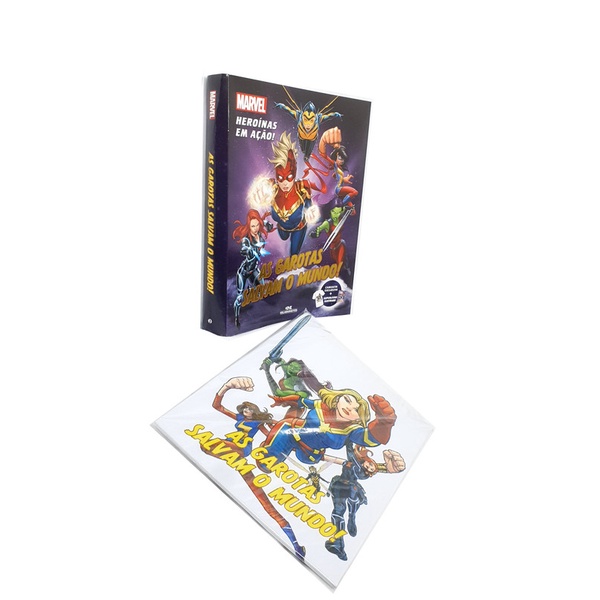 Livro As Garotas Salvam o Mundo - Supervilo Ilustrado + Camiseta - Marvel