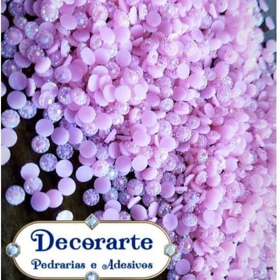 margarida 2.8mm rosa claro - pedrarias para adesivos e joias para unhas